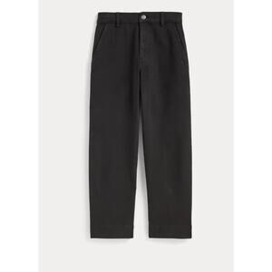 Everlane Utility Straight Pants Black Organic Cotton Wide Leg 10R NWT
